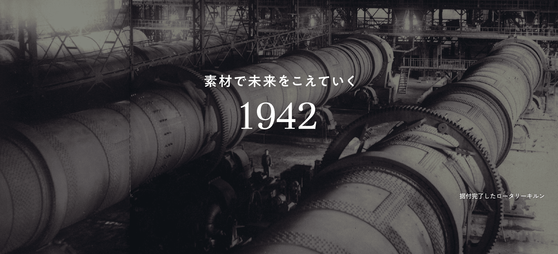 据付完了したロータリーキルン